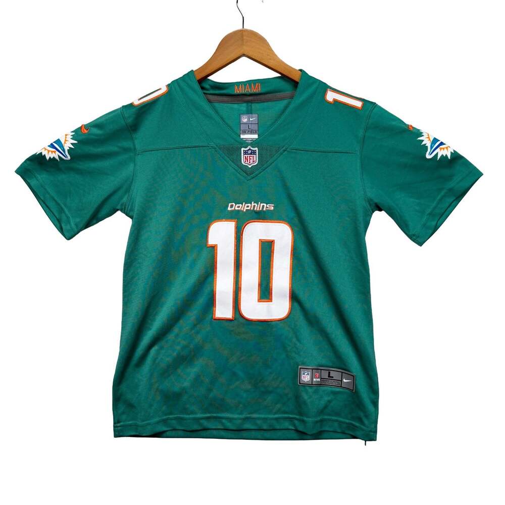 Youth Tyreek Hill Miami Dolphins Nike Home Vapor Limited NFL Jersey sz L (14-16)